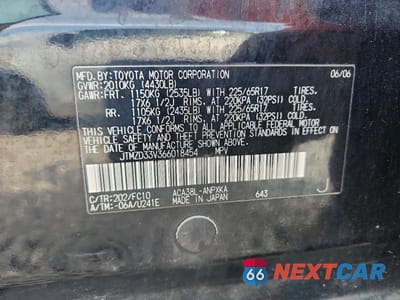 Zdjęcie 13 z 13 samochodu: 2006 TOYOTA RAV4 BASE VIN:JTMZD33V366018454 - miniatura