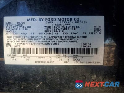 Zdjęcie 14 z 14 samochodu: 2023 FORD EXPLORER XLT VIN:1FMSK7DH1PGB08393 - miniatura