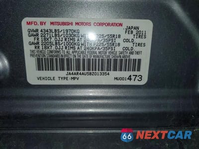 Zdjęcie 13 z 13 samochodu: 2011 MITSUBISHI OUTLANDER SPORT SE VIN:JA4AR4AU5BZ013354 - miniatura