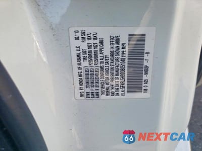 Zdjęcie 13 z 13 samochodu: 2013 HONDA ODYSSEY TOURING VIN:5FNRL5H99DB051048 - miniatura