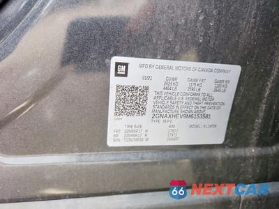 Zdjęcie 13 z 13 samochodu: 2021 CHEVROLET EQUINOX LS VIN:2GNAXHEV9M6153581 - miniatura
