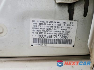 Zdjęcie 12 z 12 samochodu: 2002 ACURA 3.2TL VIN:19UUA56612A038987 - miniatura