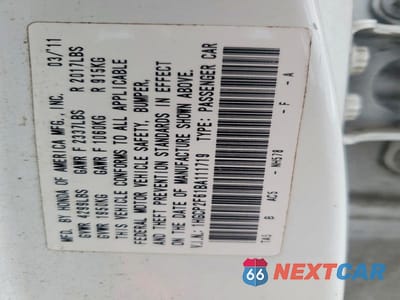 Zdjęcie 12 z 12 samochodu: 2011 HONDA ACCORD SE VIN:1HGCP2F61BA111719 - miniatura
