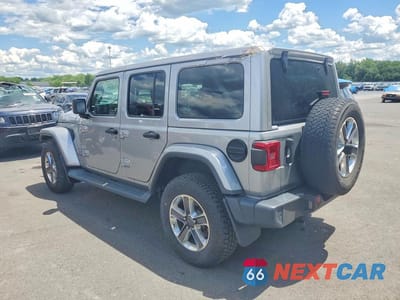 Drugie zdjęcie samochodu z przodu: 2021 JEEP WRANGLER UNLIMITED SAHARA VIN:1C4HJXEG1MW514795 - miniatura