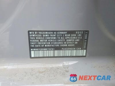 Zdjęcie 12 z 12 samochodu: 2022 VOLKSWAGEN GTI S VIN:WVWH87CD5NW176761 - miniatura