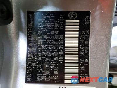 Zdjęcie 12 z 12 samochodu: 2023 TOYOTA CAMRY SE VIN:4T1G11BK0PU087980 - miniatura