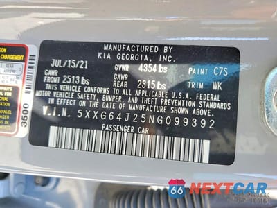 Zdjęcie 13 z 13 samochodu: 2022 KIA K5 GT LINE VIN:5XXG64J25NG099392 - miniatura