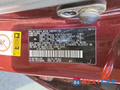 Zdjęcie 13 z 13 samochodu: 2014 LEXUS RX 350 VIN:JTJZK1BA8E2418389 - miniatura