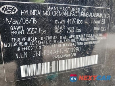 Zdjęcie 12 z 12 samochodu: 2018 HYUNDAI SONATA SEL+ VIN:5NPE34AF1JH710990 - miniatura