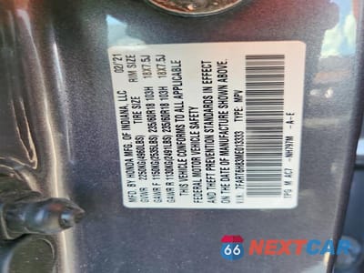 Zdjęcie 12 z 12 samochodu: 2021 HONDA CR-V EXL VIN:7FART6H83ME013333 - miniatura