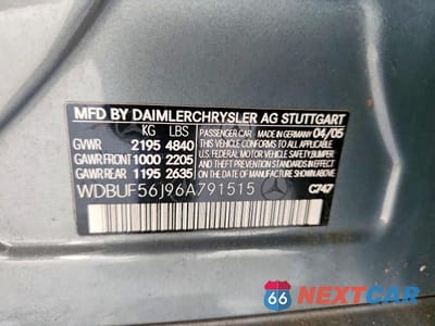 Zdjęcie 12 z 12 samochodu: 2006 MERCEDES-BENZ E 350 VIN:WDBUF56J96A791515 - miniatura