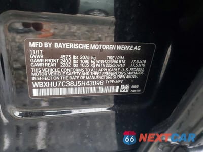 Zdjęcie 13 z 13 samochodu: 2018 BMW X1 SDRIVE28I VIN:WBXHU7C38J5H43098 - miniatura