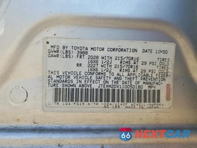 Zdjęcie 13 z 13 samochodu: 2001 TOYOTA RAV4 BASE VIN:JTEHH20V110050180 - miniatura