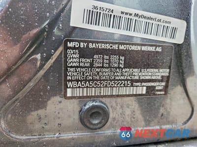 Zdjęcie 12 z 12 samochodu: 2015 BMW 528 I VIN:WBA5A5C52FD522215 - miniatura
