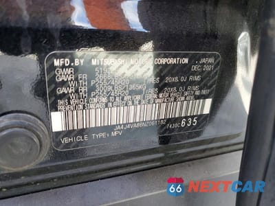 Zdjęcie 13 z 13 samochodu: 2022 MITSUBISHI OUTLANDER SEL VIN:JA4J4VA86NZ061182 - miniatura