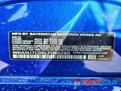 Zdjęcie 12 z 12 samochodu: 2020 BMW M340I VIN:WBA5U7C06LFH66265 - miniatura