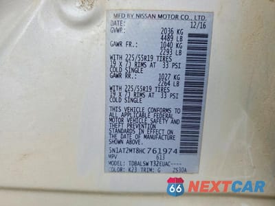 Zdjęcie 13 z 13 samochodu: 2017 NISSAN ROGUE SL VIN:5N1AT2MT8HC761974 - miniatura