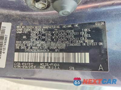 Zdjęcie 13 z 13 samochodu: 2006 TOYOTA SIENNA CE 7 PASSENGER VIN:5TDZA23C36S446414 - miniatura