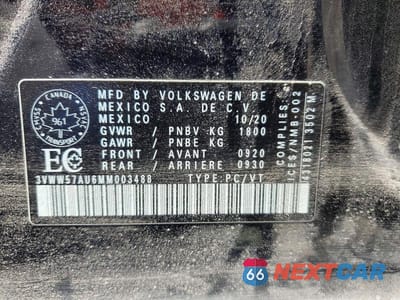 Zdjęcie 13 z 13 samochodu: 2021 VOLKSWAGEN GOLF VIN:3VWW57AU6MM003488 - miniatura