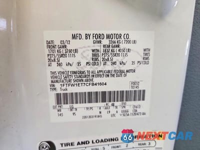 Zdjęcie 12 z 12 samochodu: 2012 FORD F150 SUPERCREW VIN:1FTFW1ET7CFB41604 - miniatura