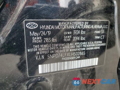 Zdjęcie 12 z 12 samochodu: 2020 HYUNDAI ELANTRA SE VIN:5NPD74LFXLH502865 - miniatura