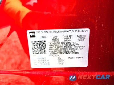 Zdjęcie 13 z 13 samochodu: 2022 CHEVROLET EQUINOX RS VIN:3GNAXMEV9NS109107 - miniatura