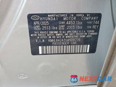 Zdjęcie 13 z 13 samochodu: 2025 HYUNDAI SONATA SEL VIN:KMHL64JA3SA509776 - miniatura