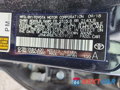 Zdjęcie 12 z 12 samochodu: 2019 TOYOTA COROLLA HATCHBACK XSE VIN:JTNK4RBE7K3019121 - miniatura