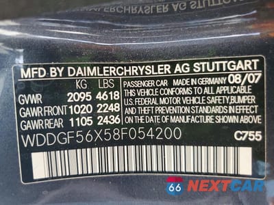 Zdjęcie 12 z 12 samochodu: 2008 MERCEDES-BENZ C 350 VIN:WDDGF56X58F054200 - miniatura