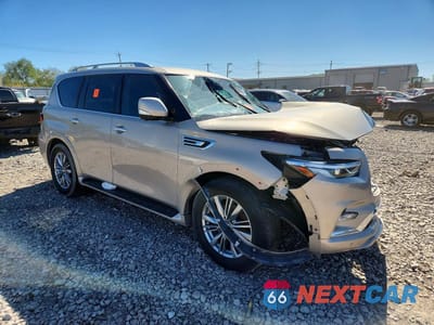 Czwarte zdjęcie samochodu z boku: 2021 INFINITI QX80 LUXE VIN:JN8AZ2AD8M9861536 - miniatura