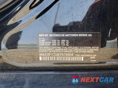 Zdjęcie 12 z 12 samochodu: 2014 BMW 320 I VIN:WBA3B1C58EP679404 - miniatura