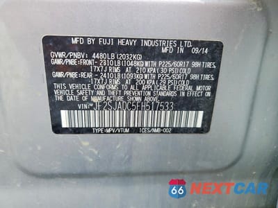 Zdjęcie 12 z 12 samochodu: 2015 SUBARU FORESTER 2.5I PREMIUM VIN:JF2SJADC5FH517533 - miniatura
