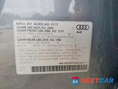 Zdjęcie 14 z 14 samochodu: 2017 AUDI Q5 PREMIUM PLUS VIN:WA1M2AFP3HA096017 - miniatura