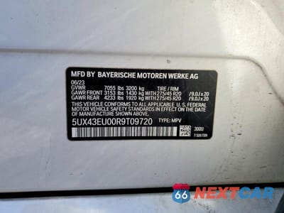 Zdjęcie 12 z 12 samochodu: 2024 BMW X5 XDRIVE50E VIN:5UX43EU00R9T09720 - miniatura