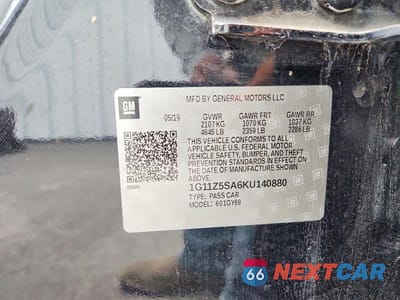 Zdjęcie 12 z 12 samochodu: 2019 CHEVROLET IMPALA LT VIN:1G11Z5SA6KU140880 - miniatura