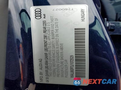 Zdjęcie 12 z 12 samochodu: 2018 AUDI A3 PREMIUM PLUS VIN:WAUJ8GFF3J1072529 - miniatura