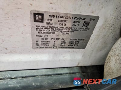 Zdjęcie 12 z 12 samochodu: 2019 CHEVROLET TRAX 1LT VIN:KL7CJPSB9KB891508 - miniatura