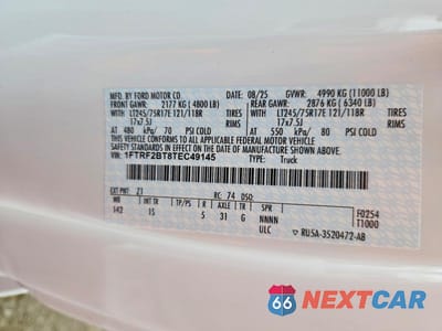 Zdjęcie 12 z 12 samochodu: 2026 FORD F250 SUPER DUTY VIN:1FTRF2BT8TEC49145 - miniatura