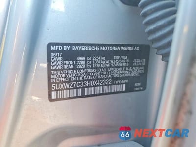 Zdjęcie 12 z 12 samochodu: 2017 BMW X3 SDRIVE28I VIN:5UXWZ7C33H0X42322 - miniatura