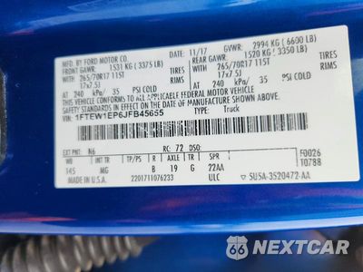 Zdjęcie 12 z 12 samochodu: 2018 FORD F150 SUPERCREW VIN:1FTEW1EP6JFB45655 - miniatura