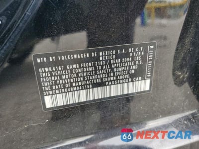 Zdjęcie 12 z 12 samochodu: 2024 VOLKSWAGEN JETTA SE VIN:3VWEM7BU4RM041158 - miniatura