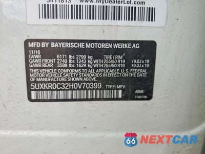 Zdjęcie 13 z 13 samochodu: 2017 BMW X5 XDRIVE35I VIN:5UXKR0C32H0V70399 - miniatura