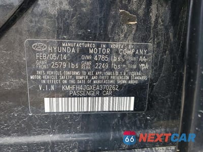 Zdjęcie 12 z 12 samochodu: 2014 HYUNDAI AZERA LIMITED VIN:KMHFH4JGXEA370262 - miniatura