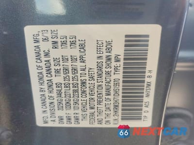 Zdjęcie 12 z 12 samochodu: 2013 HONDA CR-V EXL VIN:2HKRM3H71DH515970 - miniatura