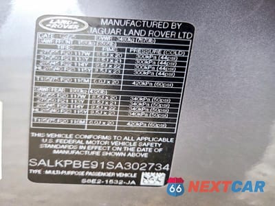 Zdjęcie 12 z 12 samochodu: 2025 LAND ROVER RANGEROVER VIN:SALKPBE91SA302734 - miniatura
