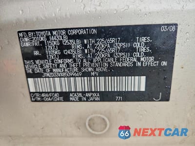 Zdjęcie 13 z 13 samochodu: 2008 TOYOTA RAV4 BASE VIN:JTMZD33VX85099669 - miniatura