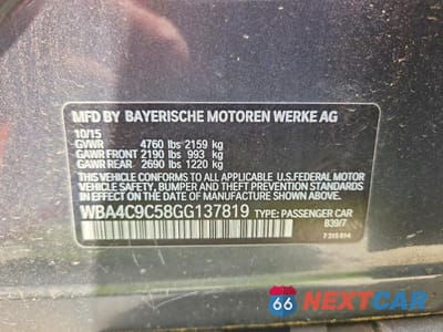 Zdjęcie 13 z 13 samochodu: 2016 BMW 428 XI GRAN COUPE SULEV VIN:WBA4C9C58GG137819 - miniatura