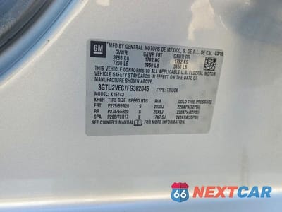 Zdjęcie 12 z 12 samochodu: 2015 GMC SIERRA K1500 SLT VIN:3GTU2VEC7FG302045 - miniatura