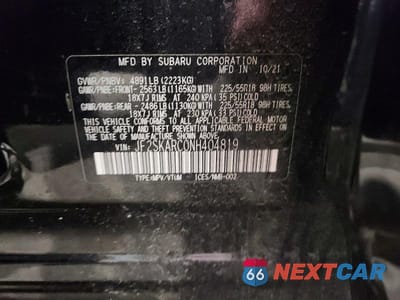 Zdjęcie 13 z 13 samochodu: 2022 SUBARU FORESTER TOURING VIN:JF2SKARC0NH404819 - miniatura