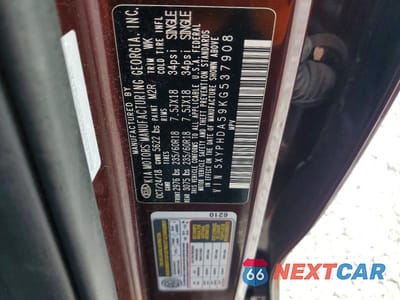 Zdjęcie 13 z 13 samochodu: 2019 KIA SORENTO EX V6 VIN:5XYPHDA59KG537908 - miniatura